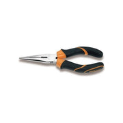 BETA Pinza a Becchi Mezzotondi Lunghissimi Diritti Zigrinati Corpo in Acciaio Cromato - ISO 5745 - Bi-materiale Plastico Antiscivolo 1166bm 1-2 Mm200