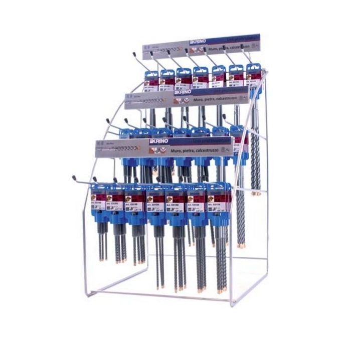 Krino Espositore 107 Pz. Punte Sds-Plus 4 Taglienti