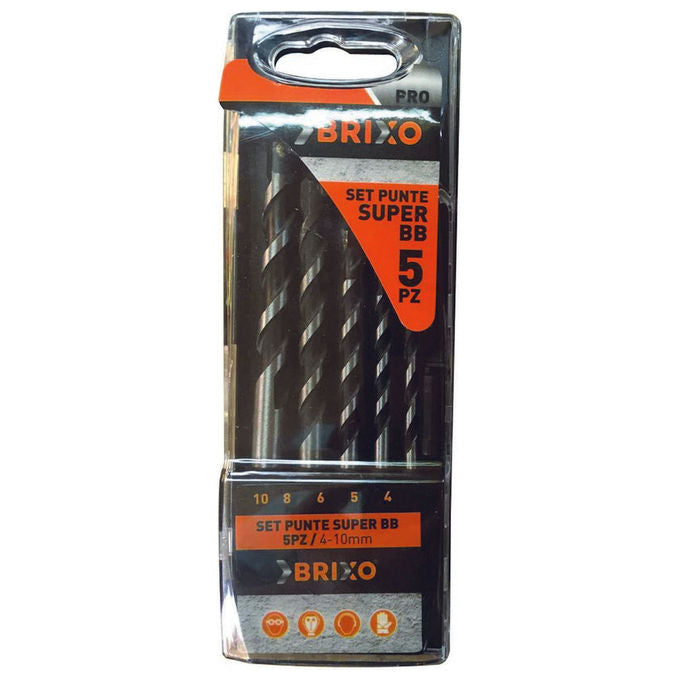 Brixo Set Punte Super Bb 4-10Mm Pz.5