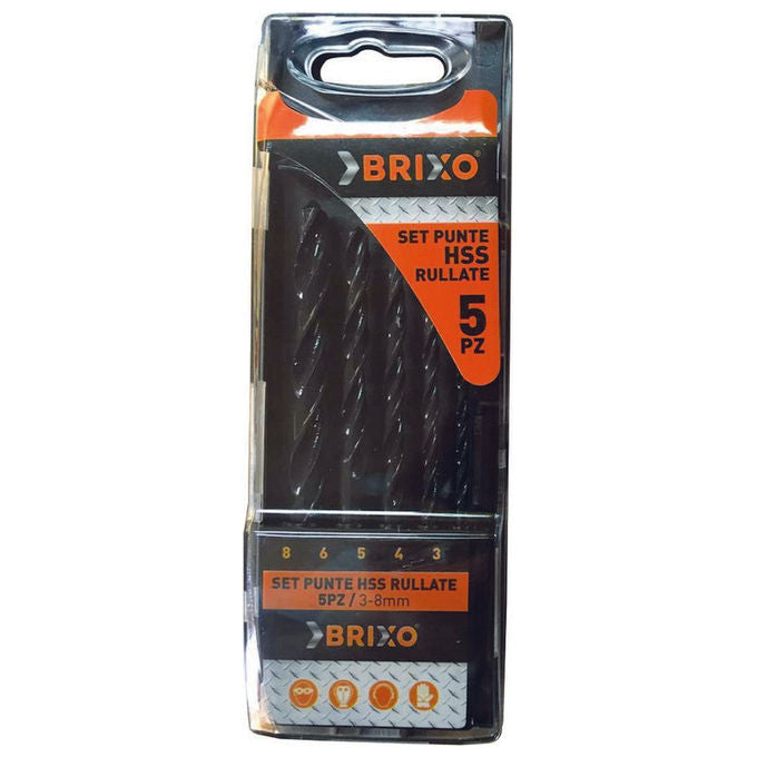 Set Punte Brixo Hss Rullate 3-8Mm Pz.5