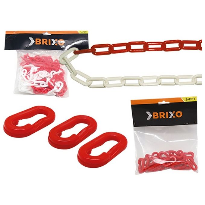 Brixo Catena Pvc Bianco-Rossa Rotolo 25mt 6mm