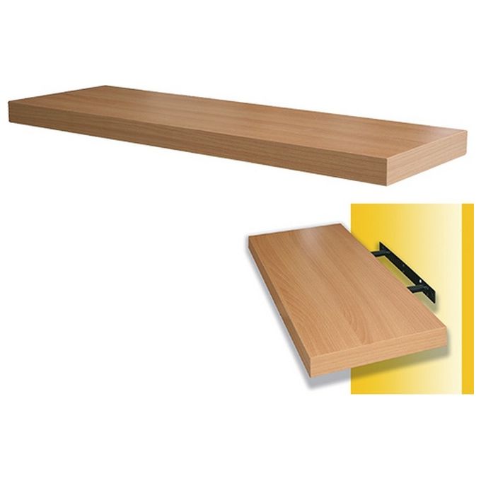 Brixo Mensola in Melamina Squadrata Frassino 60x25x4cm