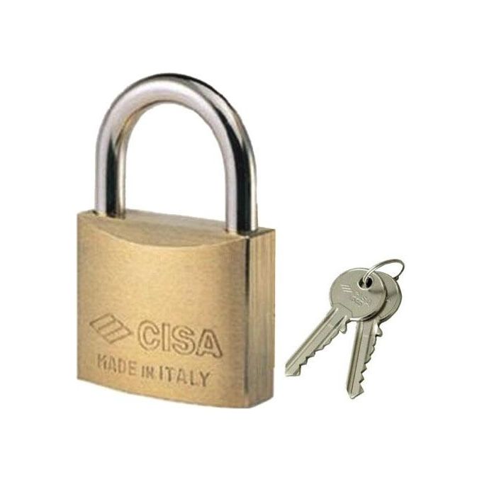 Cisa Lucchetto Ottone Mm 30 Kc Chiave Uguale 22010