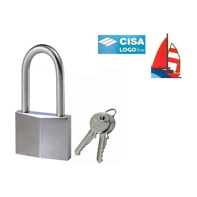 Cisa 21711400 Lucchetto Ad Arco Lungo Mm 40 Chiave Piatta Cifratura Kd