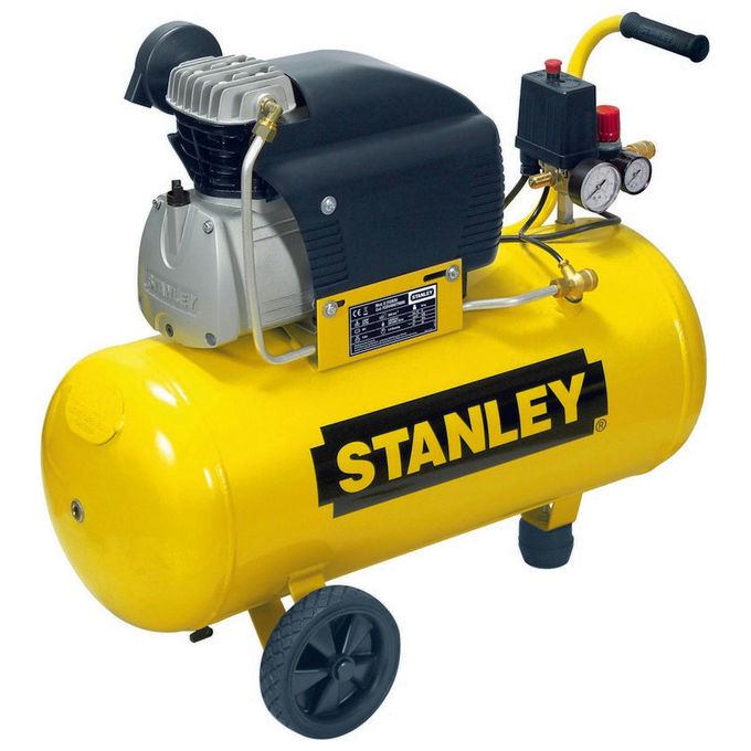 Stanley Compressore D2118 con serbatoio da 50 litri ideale per applicazioni nel fai da te e per uso professionale