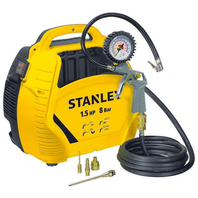 Stanley Compressore Air Kit 90STN595 Potente Compressore per Lavori in Casa e Giardino con Accessori Inclusi