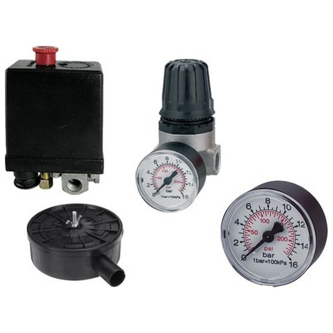 Brixo 4100749 Riduttore di Pressione per Compressore 25 Litri