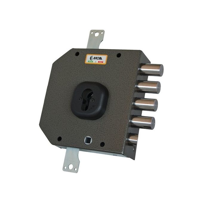 Moia A456Dxb Serratura Applicare A Cilindro Quintuplice E 63 Dx 4 Catenacci + Scrocco Interasse 26
