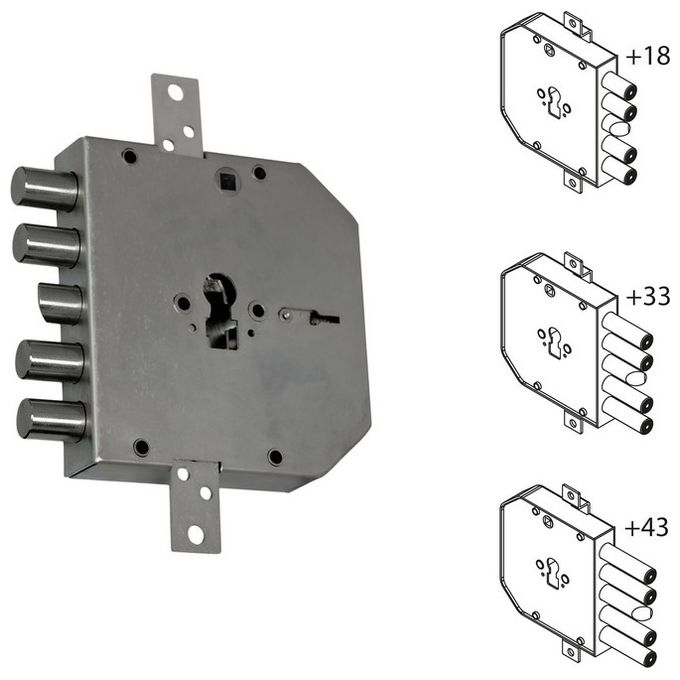 Moia Es654S Serratura Blindata A Cilindro Triplice E 63 Sx 4 Catenacci 27
