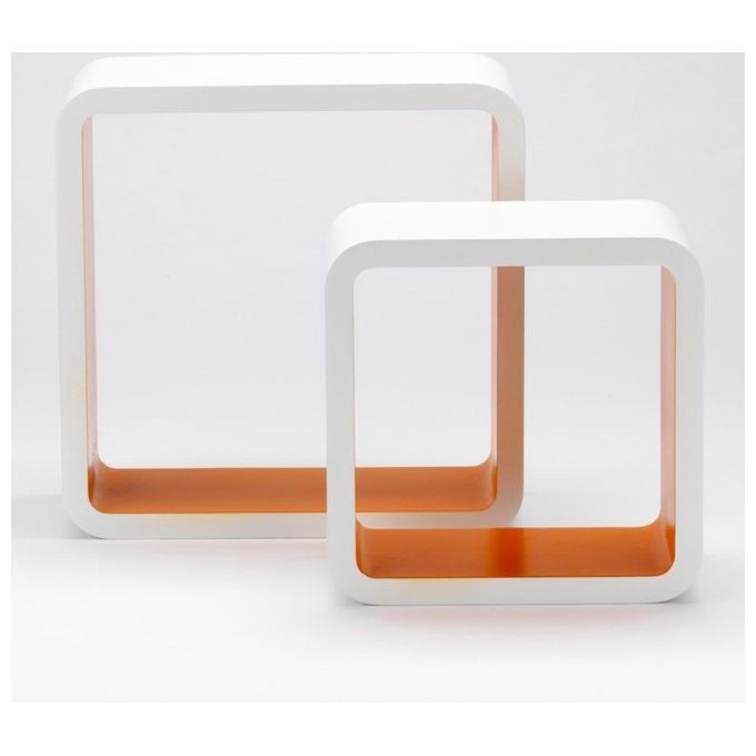 Your Self Set 2 Mensole Fmb Rettangolare Bianco Arancione
