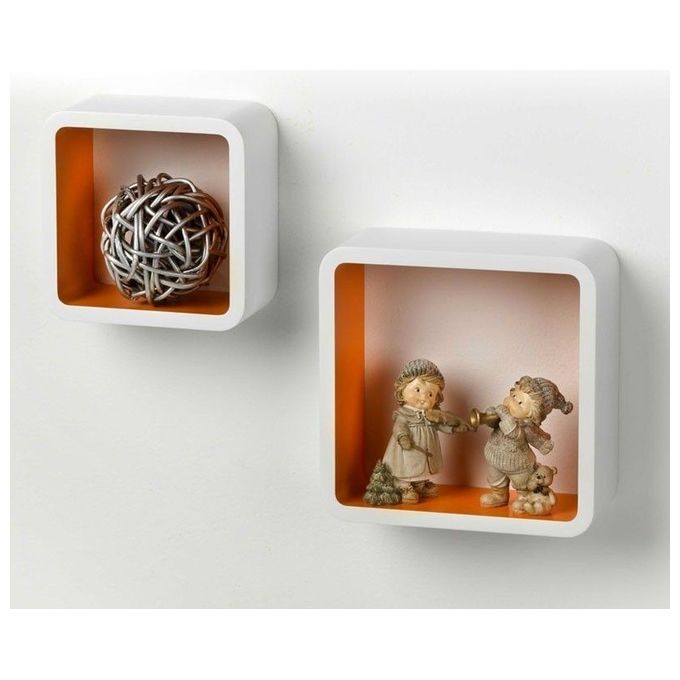 Your Self Set 2 Mensole Fmb Rettangolare Bianco Arancione