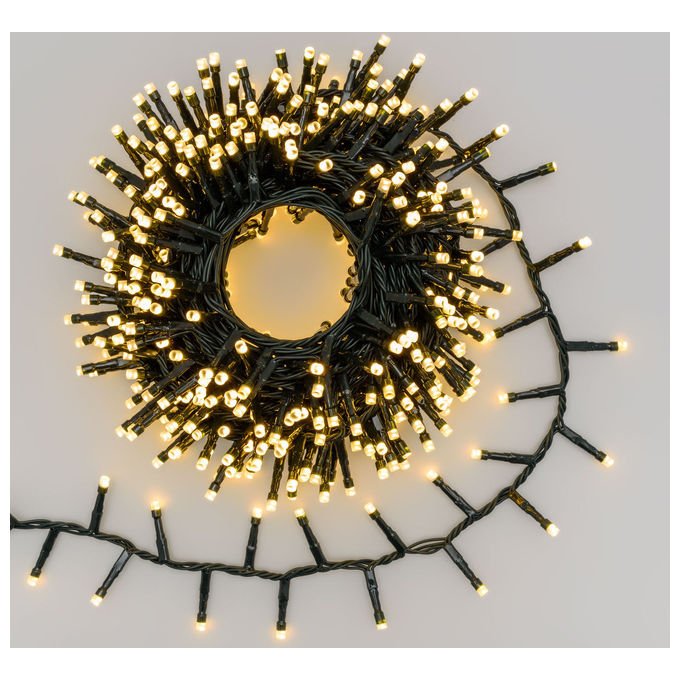 Lotti, Catena Luminosa MiniCluster Wonder, 10m, 500 LED SuperBright, 8 Colori