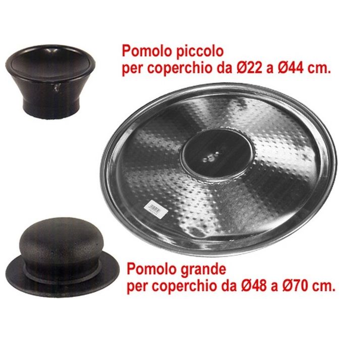 Coperchio E Pomolo Per Pentole Caldaie Alluminio Cm.70