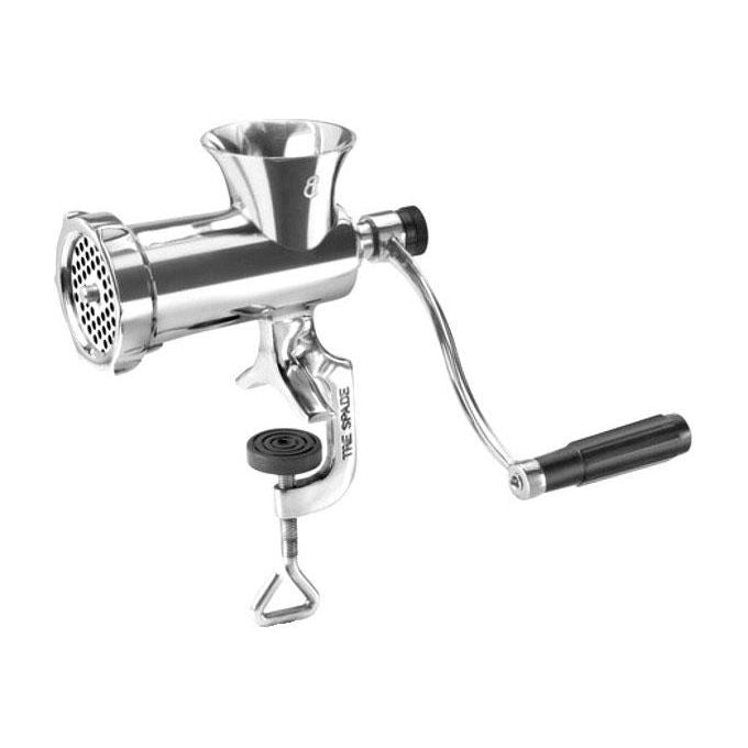 Tre Spade TC-8 – Tritacarne elettrico, piastra inox da 6 mm, lame in acciaio inox, colore inox