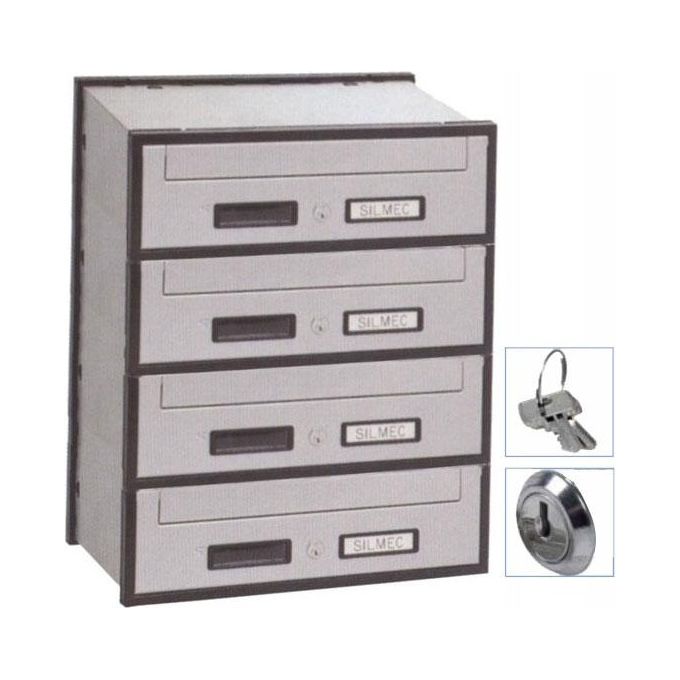 Silmec Casellario Oriz 4P Acc Silver 4B1-501