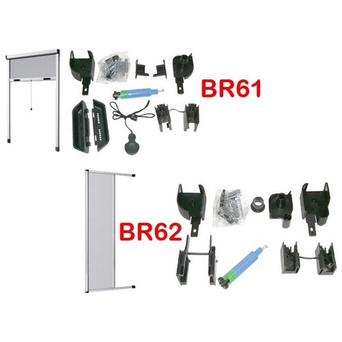 Brixo BR62 Kit Ricambio per Zanzariera Stop Inset Orizzontale
