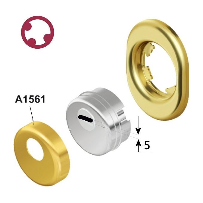 Disec Bd201Nbr Protettore Monolito Interasse Fori Mm 38 Misura 54 Profondita' Mm 25 Bronzato