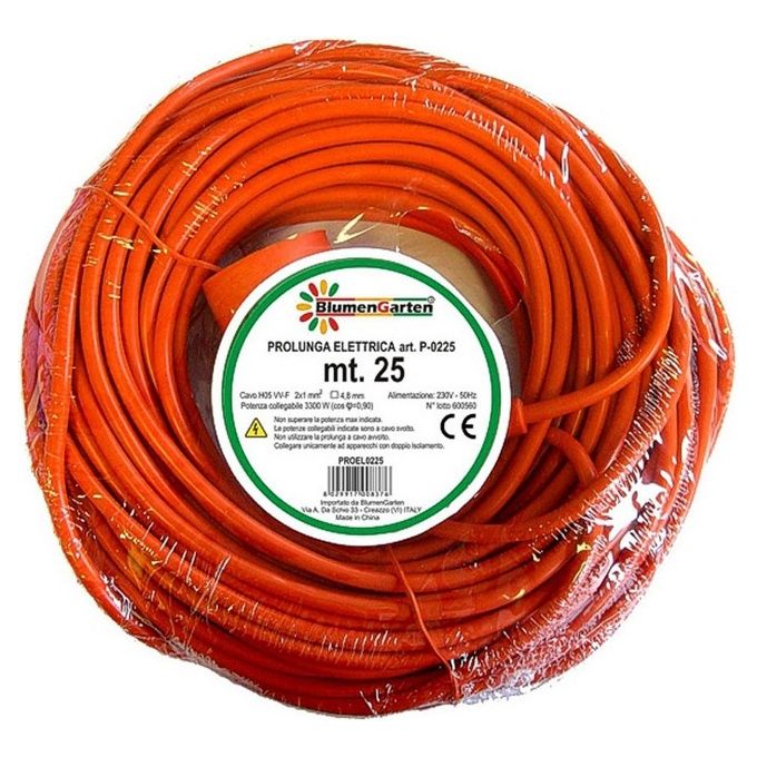 Your Self Prolunga Elettrica Cavo Per Macchine Da Giardino Per Esterno 2X1 25Mt
