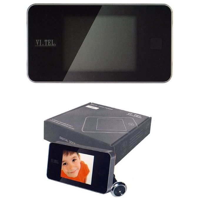 MandT 900 05076 Spioncino Cromo Satinato Senza Funzione Video 0.3 Megapixel 3,2 Pollici Per Porte 38  110 Mm