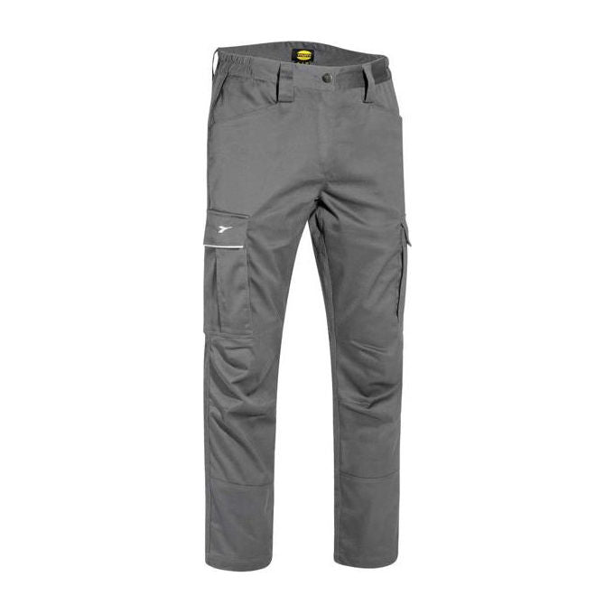Diadora Pantalone Cotone Grigio Taglia L Stretch Cargo