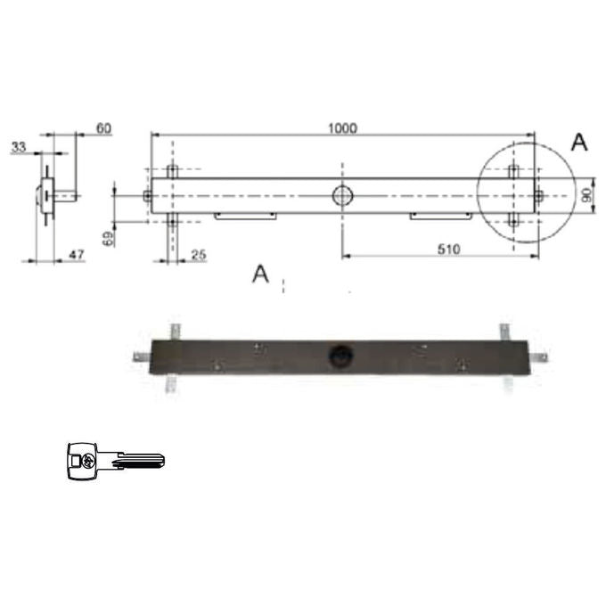 Kassel Serratura Bascule Spranga Pompa 6002