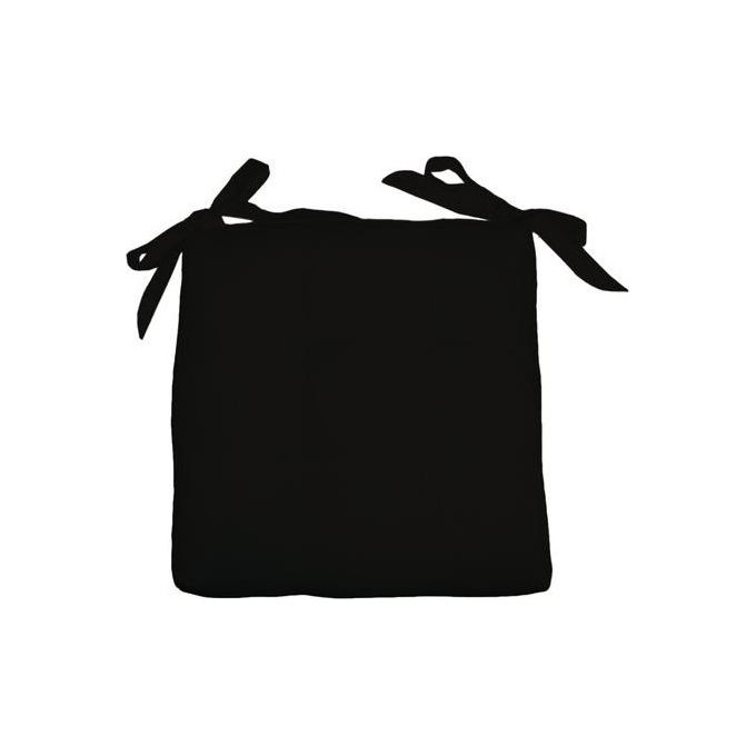 Olibo' Cuscino per sedia con lacci Soft 40x40cm Nero