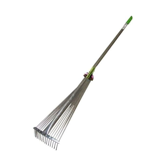 Il Campo Scopa Foglie Regolabile Manico Acciaio