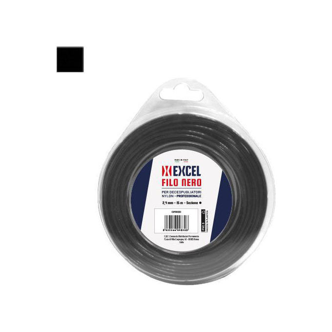 Excel 09835 Filo Nylon Quadro 3.3mm 12mt