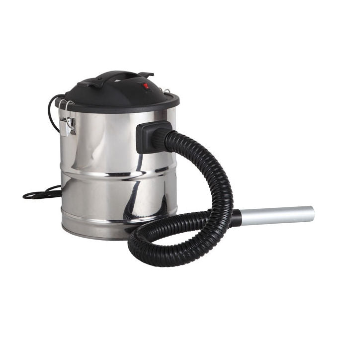 Lapillo 06581 – Aspirapolvere a traino (aspiracenere), capacita' contenitore 18 L, potenza 1000 W, funzioni principali: aspirazione e soffiaggio, tubo in acciaio con beccuccio in alluminio e valvola di sicurezza, serbatoio in acciaio inox, colore inox-ner
