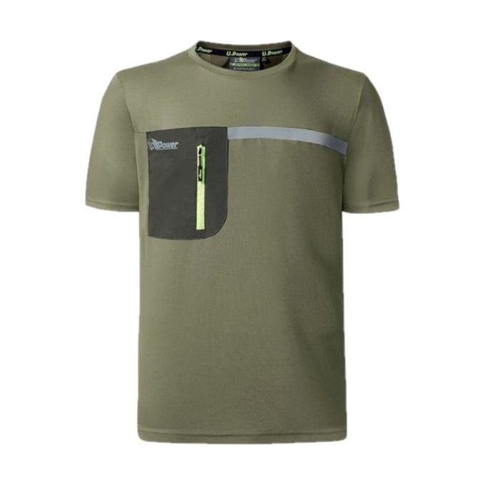 U-Power Maglietta T-Shirt Burnt Olive Taglia S Christal