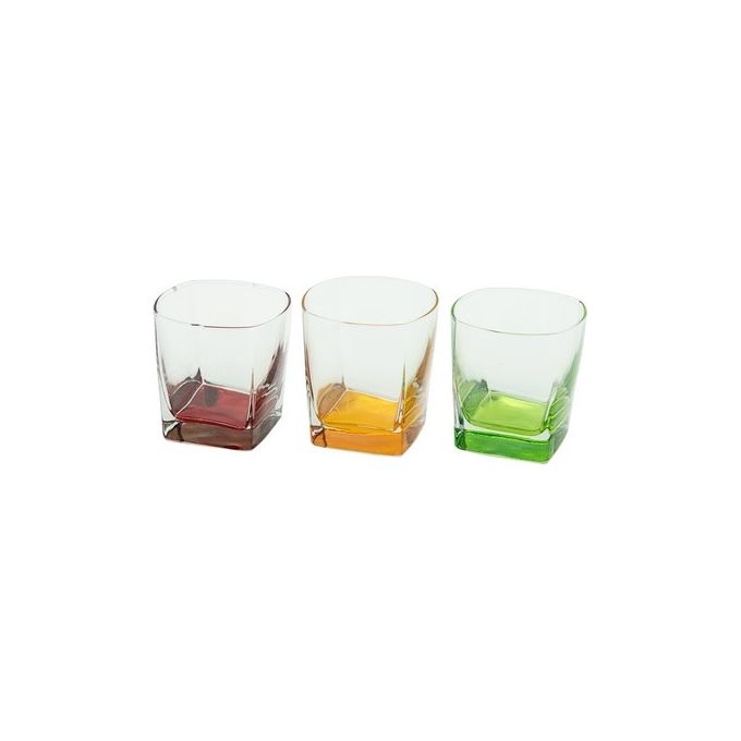 Gruppo 3 Bicchieri Quadro 320 Cc Multicolor
