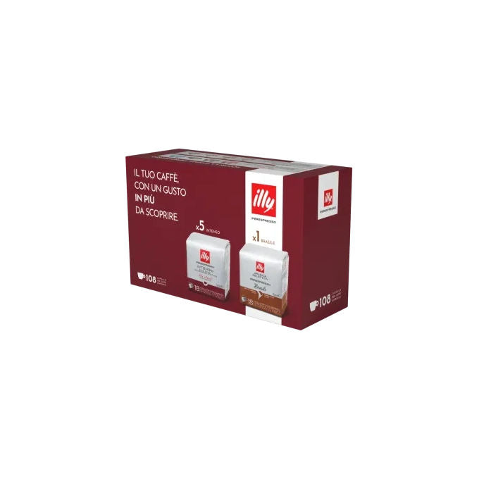 Illy 8003753248431 Capsule Iperespresso 100% Arabica 90 Intenso + 18 Brasile colore Nero
