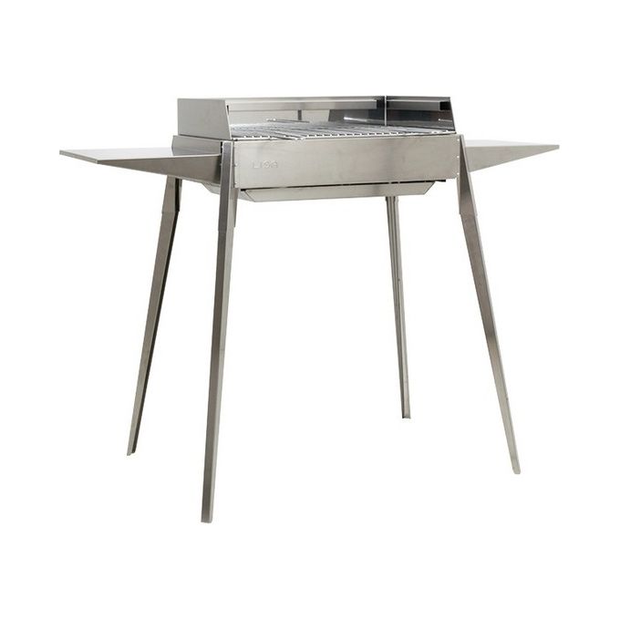 Lisa Barbecue Da Giardino Lisa Etna Design Elegante e Montaggio Facile con Piedini a Baionetta 122 x 62 x 85 cm