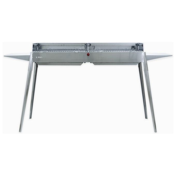 Lisa Barbecue Etna Maxi in Acciaio Inossidabile per Giardino con Design Resistente e Funzionale per Cucinate in Esterno 150 x 62 x 85 cm