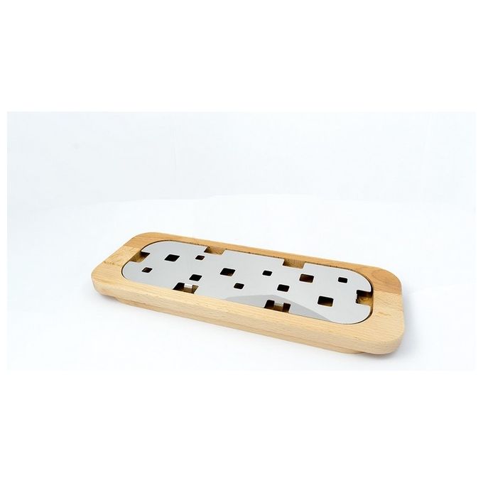 Lisa Vassoio rettangolare con base in legno Gran Sasso