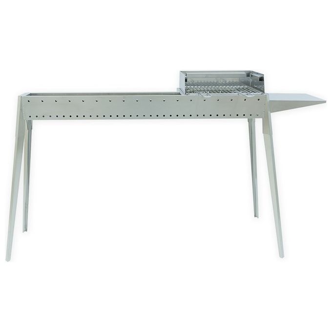 Lisa Canalina arrosticini con barbecue Miami Grill 800+400 120 cm cottura 80 cm profondita' 30 cm per barbecue da giardino