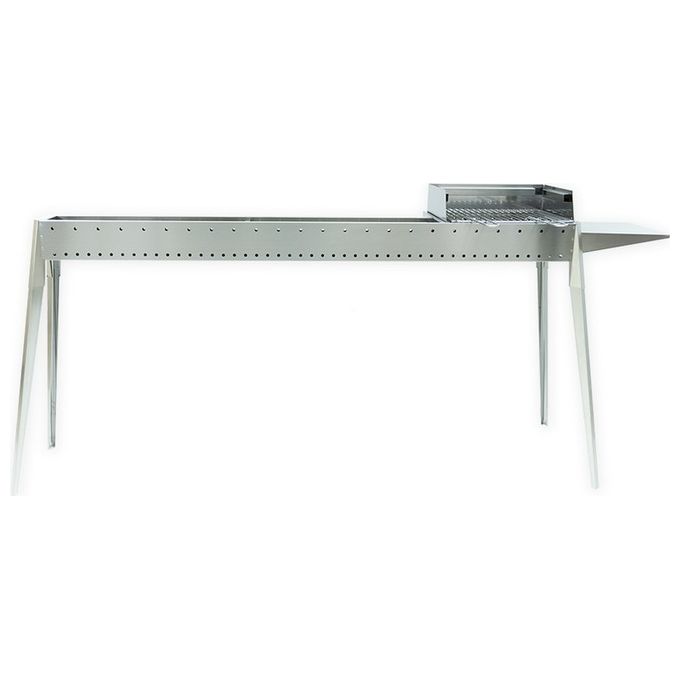 Lisa Canalina Barbecue Da Giardino Miami Grill 1200 con Accessori per Grigliate Perfette di Arrosticini 160 cm