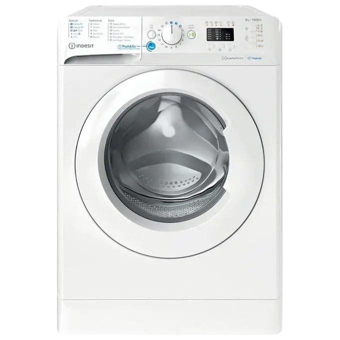 Indesit BWA 81496X WV IT Lavatrice Carica Frontale 8 Kg 1400 rpm Classe A Motore Inverter Vapore PushandGo Water Balance Plus (85x59,5x63 cm) colore Bianco