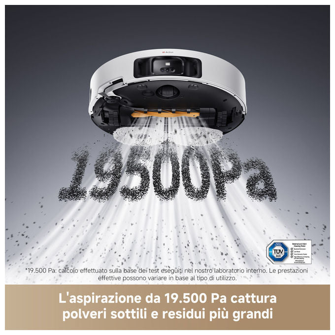 Dreame 8050249748821 L50s Pro Ultra Robot aspirapolvere Navigazione LDS Capacita' 0,25 L autonomia fino a 171 min Funzioni Wi-Fi app mappatura colore Bianco