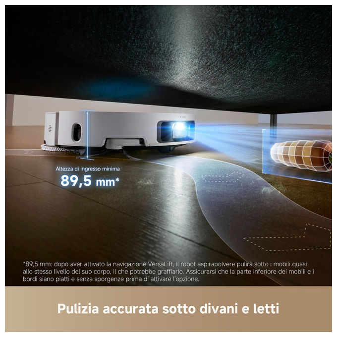 Dreame 8050249748821 L50s Pro Ultra Robot aspirapolvere Navigazione LDS Capacita' 0,25 L autonomia fino a 171 min Funzioni Wi-Fi app mappatura colore Bianco