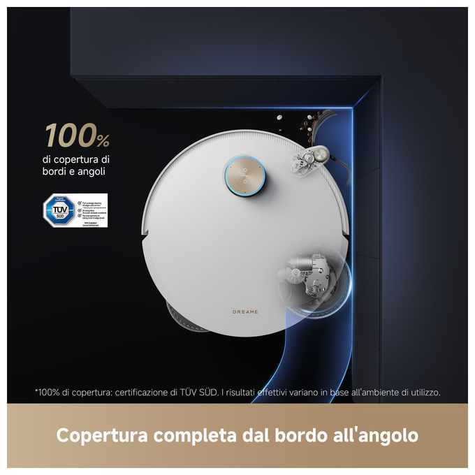 Dreame 8050249748821 L50s Pro Ultra Robot aspirapolvere Navigazione LDS Capacita' 0,25 L autonomia fino a 171 min Funzioni Wi-Fi app mappatura colore Bianco