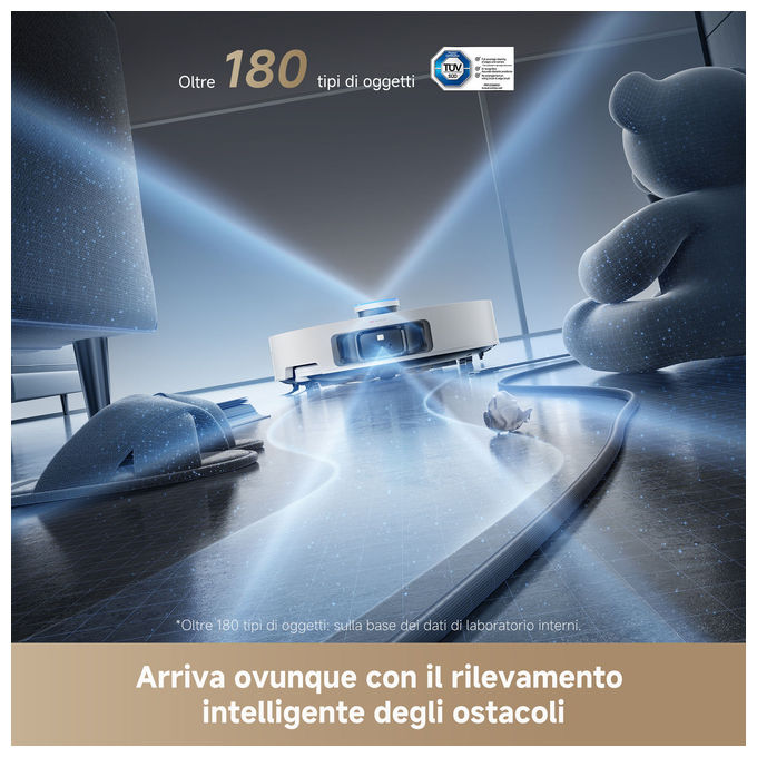 Dreame 8050249748821 L50s Pro Ultra Robot aspirapolvere Navigazione LDS Capacita' 0,25 L autonomia fino a 171 min Funzioni Wi-Fi app mappatura colore Bianco