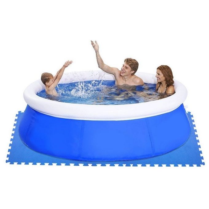 Divina Home 6Pz Tappeto Tappetino Puzzle Morbido Per Piscina 60X60X0.8 Blu DH43871