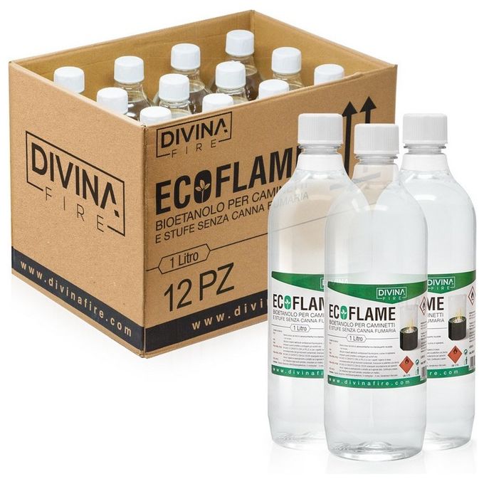 Divina Fire 12 Lt Bioetanolo Combustibile Ecologico Naturale Per Camini Biocamini