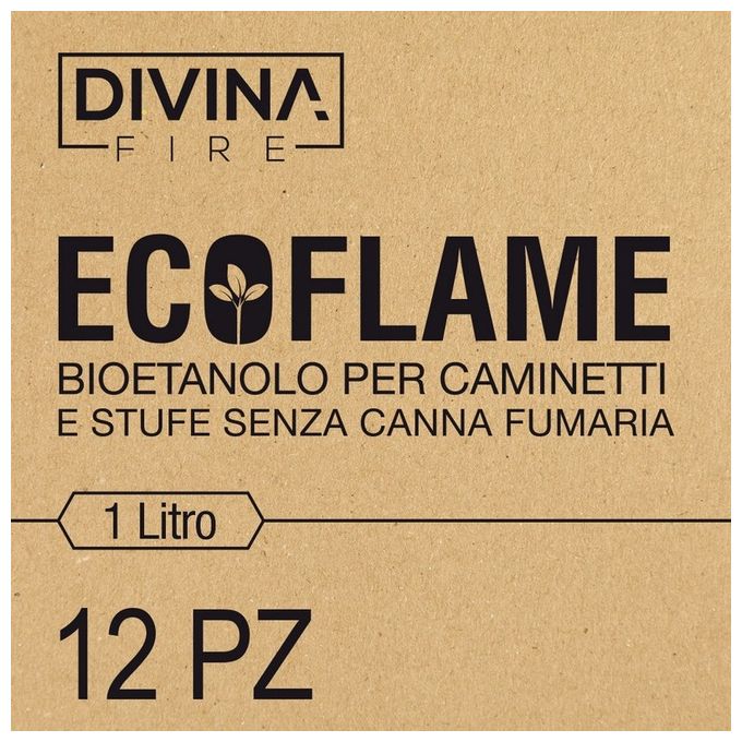 Divina Fire 12 Lt Bioetanolo Combustibile Ecologico Naturale Per Camini Biocamini