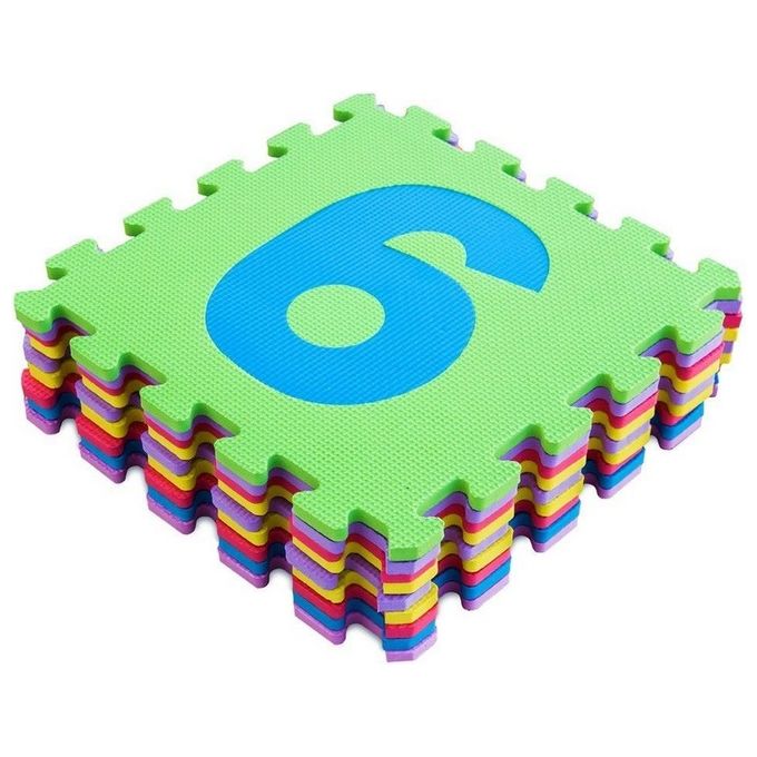 Divina Home 9Pz Tappeto Tappetino Piastrella Puzzle Numeri 32X32X1 PP48685