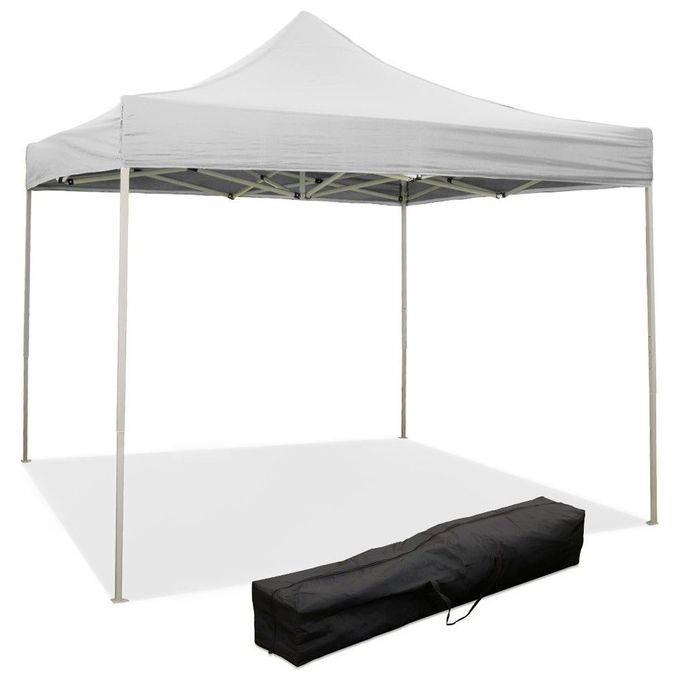 Gazebo richiudibile pieghevole 2 X 2 Bianco ricoperto in PVC impermeabile