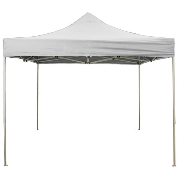 Gazebo richiudibile pieghevole 2 X 2 Bianco ricoperto in PVC impermeabile