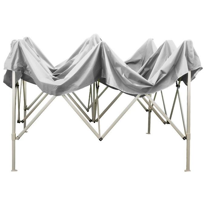 Gazebo richiudibile pieghevole 2 X 2 Bianco ricoperto in PVC impermeabile