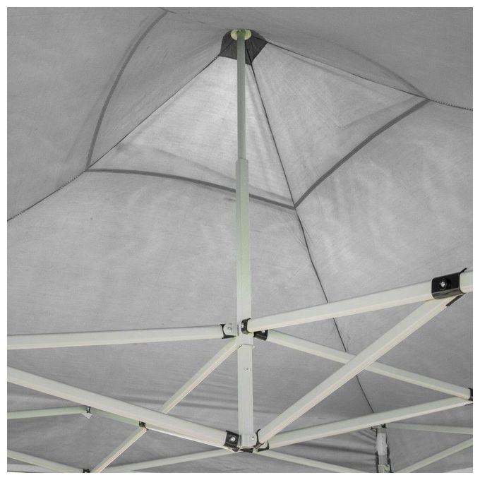 Gazebo richiudibile pieghevole 2 X 2 Bianco ricoperto in PVC impermeabile